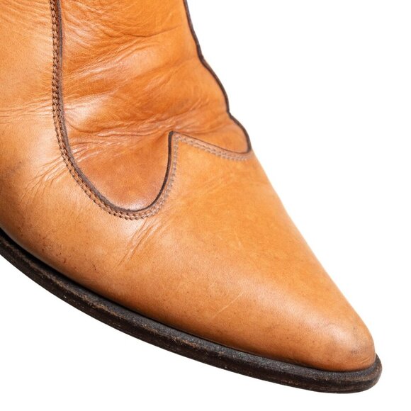 Vintage Gianni Barbato Mules Brown Leather Slip-On Western Italy EU 36.5 / US 6 - Picture 7 of 15